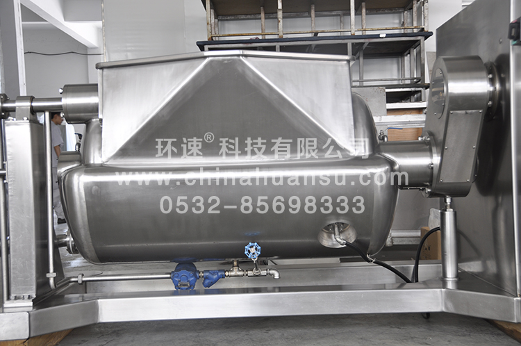 可傾斜式物料攪拌鍋，一鍵觸屏操作